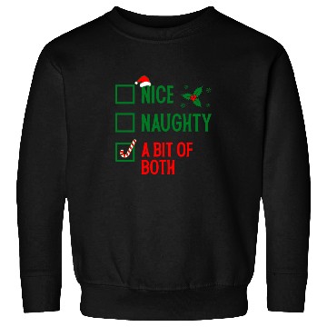 Discover Nice, Naughty, or Both Christmas Sweatshirts