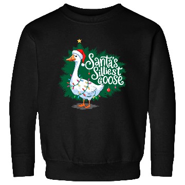 Discover Santa s silliest goose Funny Christmas Family Sweatshirts