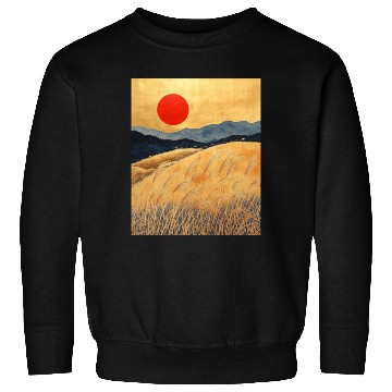 Discover Sunset Serenity: Susuki Fields in Twilight Sweatshirts