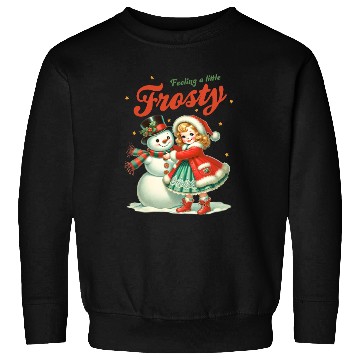 Discover Snowman with Girl, Merry Christmas Sweatshirts
