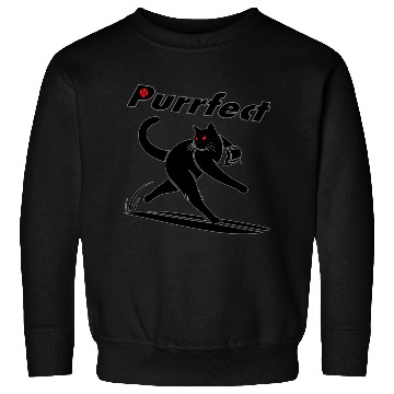 Discover Dynamic Purrfect Baseball Cat Black Line Art Sweatshirts