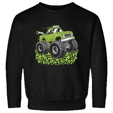Discover Boys St Patricks Day Toddler Lucky Monster Truck Sweatshirts