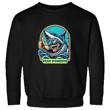 Discover Stay Positive Shark Sweatshirts
