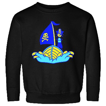 Discover Pirate Ship Child Captain Bad Buccaneer Boy Waves Sweatshirts