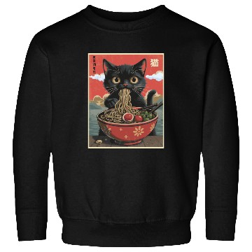 Discover Cat Ramen Japanese Sweatshirts
