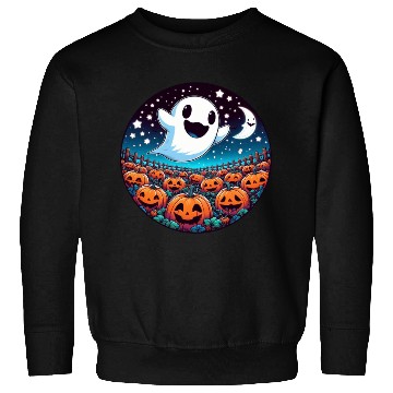 Discover Friendly Ghost in the Pumpkin Patch Sweatshirts