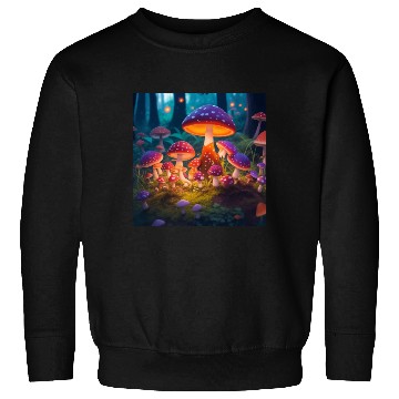 Discover mushrooms in grass Sweatshirts