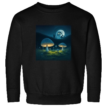 Discover mushrooms in grass Sweatshirts