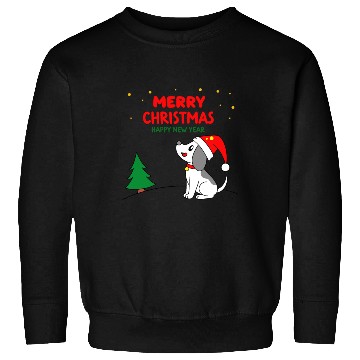 Discover dog5 merry christmas happy new year Sweatshirts