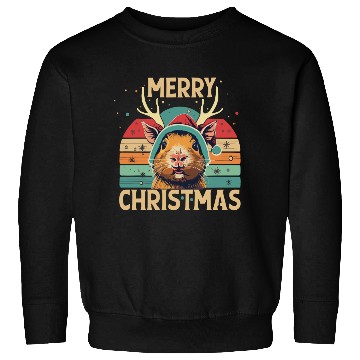 Discover Funny Guinea Pig Christmas Reindeer Sweatshirts