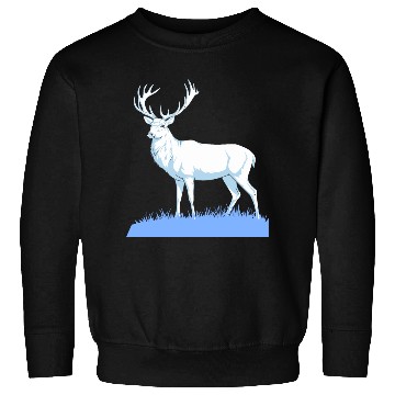 Discover White Stag Deer Standing In Grass Sweatshirts