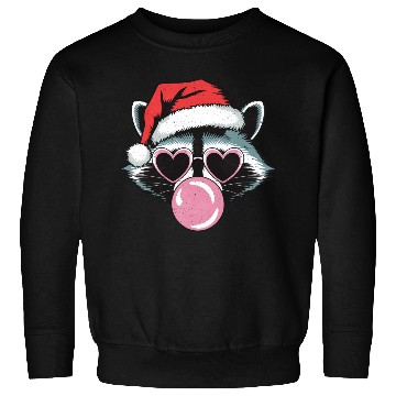 Discover Cool Christmas Raccoon With Texture Sweatshirts