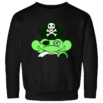 Discover Frog Captain Hat Toad Funny Cool Comic Cartoon Fun Sweatshirts