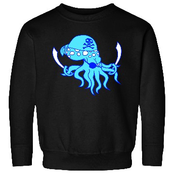 Discover Evil Octopus Pirate Cool Cephalopod Squid Cartoon Sweatshirts