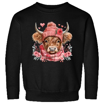 Discover Cute Highland Cow Valentines Day Sweatshirts