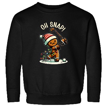 Discover Oh Snap Gingerbreadman Golfer Golf Christmas Golf Sweatshirts