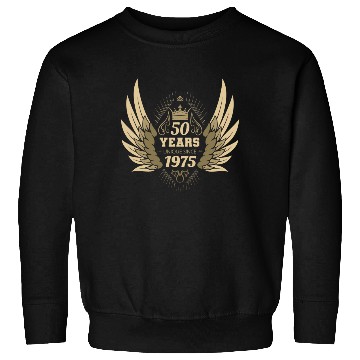 Discover 50th Birthday Unique Angel Crown Wings Sweatshirts