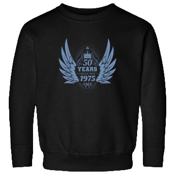 Discover 50th Birthday Unique Angel Crown Wings Sweatshirts