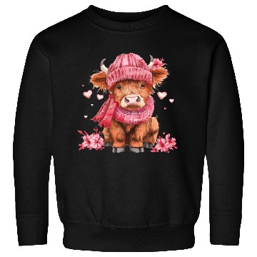 Discover Cute Highland Cow Valentines Day Sweatshirts