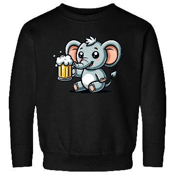 Discover Cute Elephant Drinking Beer Sweatshirts