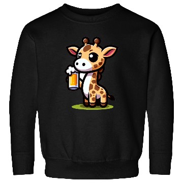 Discover Cute Giraffe Drinking Beer Sweatshirts