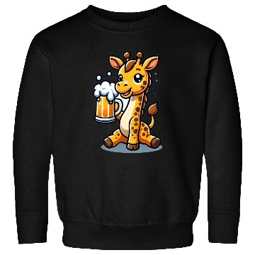Discover Cute Giraffe Drinking Beer 3 Sweatshirts