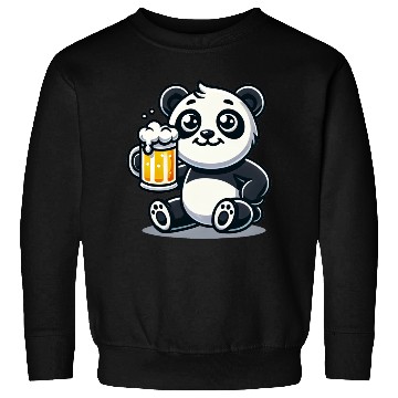 Discover Cute Panda Drinking Beer Sweatshirts