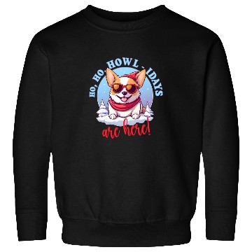 Discover Pembroke Welsh Corgi In Winter, Sweet Illustration Sweatshirts
