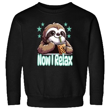Discover funny quote gift idea bubble tea boba sloth design Sweatshirts