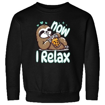 Discover funny quote gift idea bubble tea boba sloth design Sweatshirts