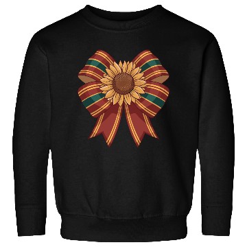 Discover Sunflower on Red and Green Ribbon Bow Sweatshirts