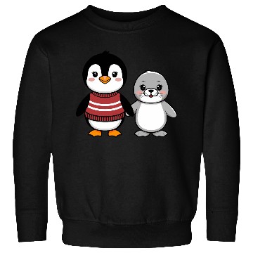 Discover Cute Penguin and Seal Best Buddies Friends Sweatshirts