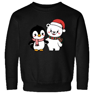 Discover Santa Polar Bear and Penguin Friends Sweatshirts
