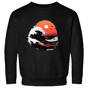 Discover Distressed Wave and Sun Sweatshirts