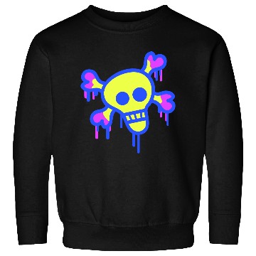 Discover Pirate Skull and Bones Skeleton Graffiti Drops Fun Sweatshirts