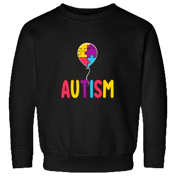 Discover Autism Awareness Balloon - Spread Love and Support Sweatshirts
