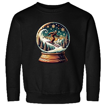 Discover Snow Globe Skiing Adventure Fantasy Sweatshirts