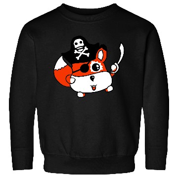 Discover Little Cute Captain Fox Pirate Animal Eye Patch Sweatshirts
