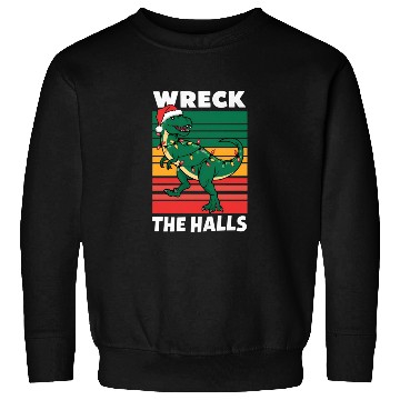 Discover Dino Christmas Cheer A T Rex Wearing Santa Hat Sweatshirts