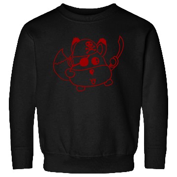 Discover Little Cute Captain Fox Pirate Animal Eye Patch Sweatshirts