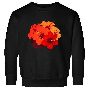 Discover Vivid Hibiscus Tropical Floral Design Sweatshirts