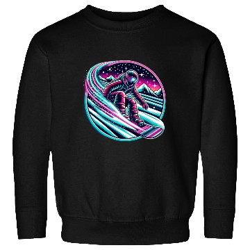 Discover Epic Neon Snowboarding Adventure Under Starry Sky Sweatshirts