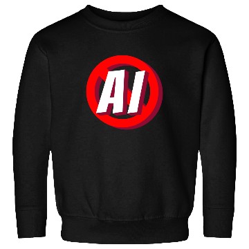 Discover Stop Ai Sign Against Ai Sweatshirts