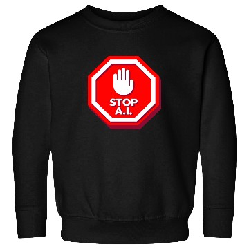 Discover Stop Ai Sign Against AI Sweatshirts