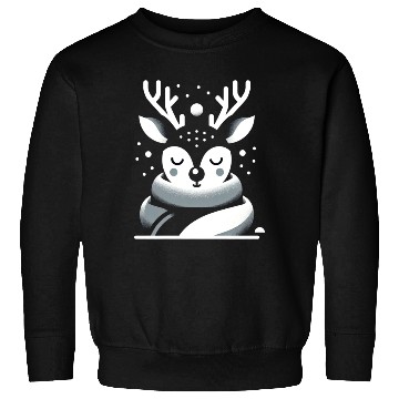 Discover Winter Serenity Deer Illustration Sweatshirts