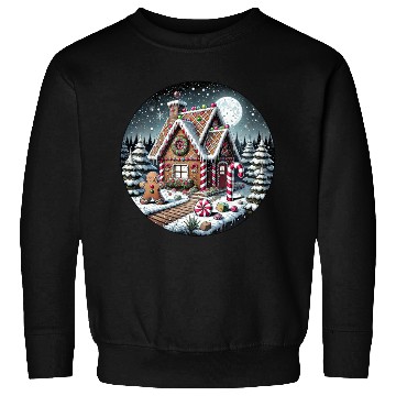 Discover Christmas Gingerbread House with Candy Canes Sweatshirts