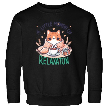 Discover gift idea funny quote relaxation design kawaii cat Sweatshirts