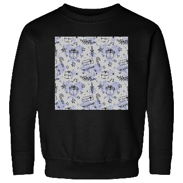 Discover Elegant Blue Christmas Pattern Sweatshirts