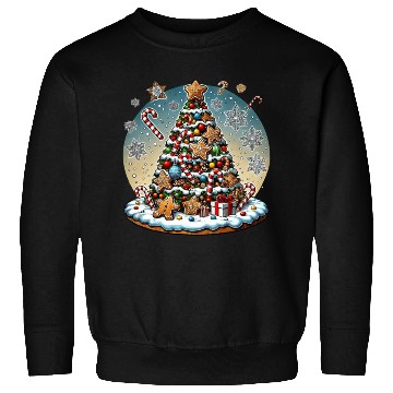 Discover Gingerbread Candy Cane Christmas Tree Sweatshirts