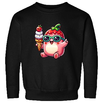 Discover Ice Cream Strawberry Chill Sweatshirts